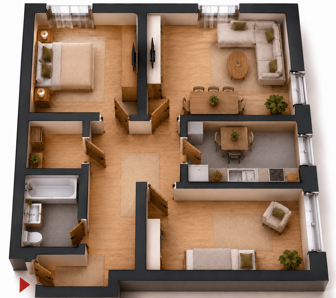 3 camere